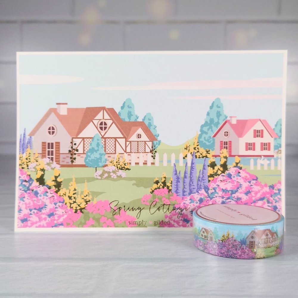 Spring Cottage Passports Washi & Postcard | simply gilded
